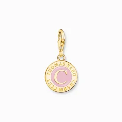 Thomas Sabo Ledamot Charm rosa Charmista Coin guldpläterad