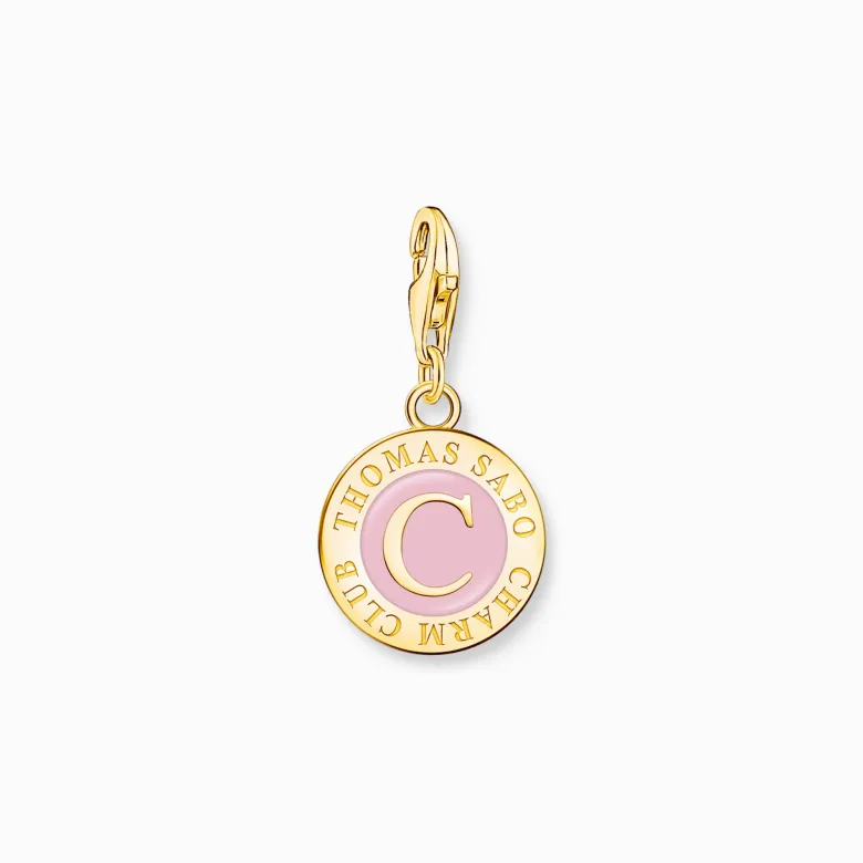 Thomas Sabo Ledamot Charm rosa Charmista Coin guldpläterad
