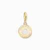Thomas Sabo Ledamot Charm vit Charmista Coin guldpläterad