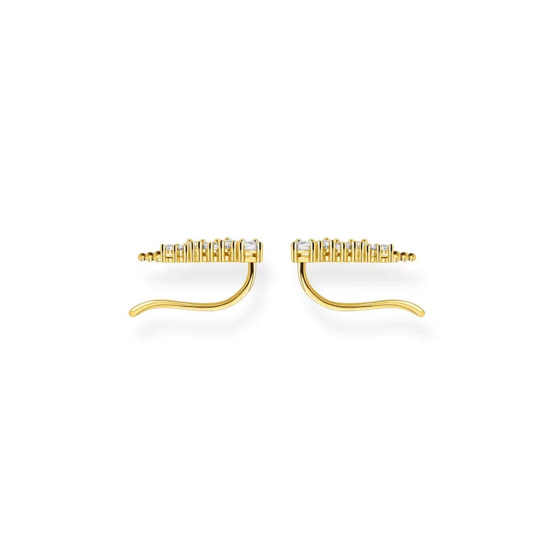 Thomas Sabo Örhängen Öronklättrare Vita Stenar Guld – H2157-414-14