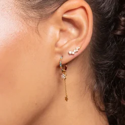 Thomas Sabo Örhängen Öronklättrare Vita Stenar Guld – H2157-414-14