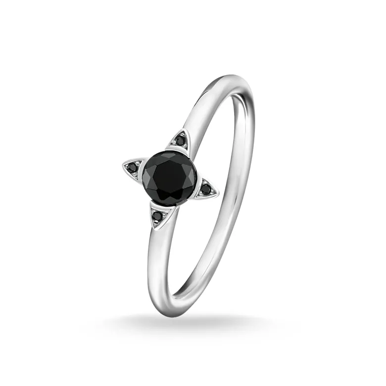 Thomas Sabo Ring Svarta Stenar Silver – TR2268-643-11
