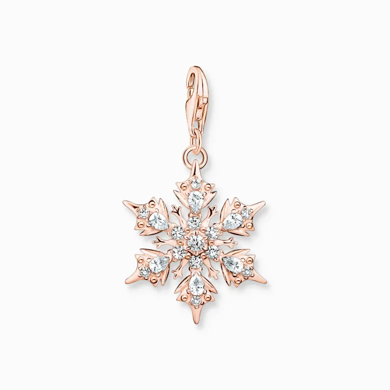 Thomas Sabo Snöflinga med vita stenar roséguld – 1903