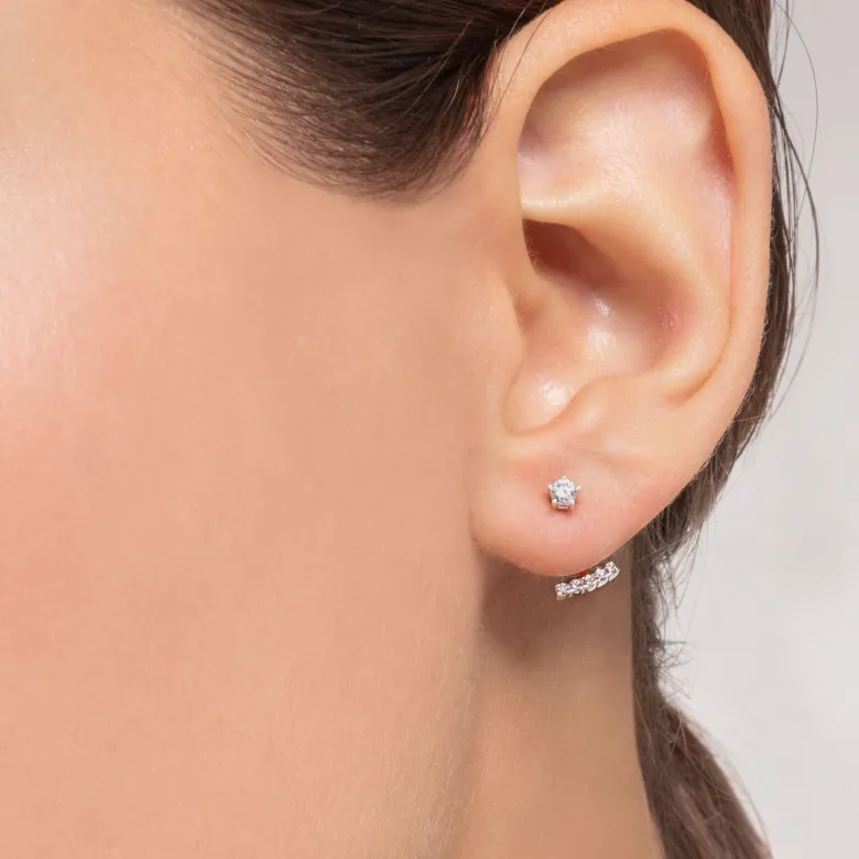 Thomas Sabo Stiftörhängen Individuellt Vita Stenar Silver – H2152-051-14