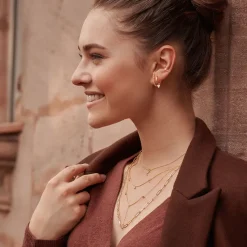 Thomas Sabo Stiftörhängen Individuellt Vita Stenar Guld – H2155-414-14