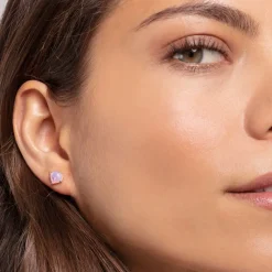 Thomas Sabo Stiftörhängen Opalfärgad Sten Rosa Skimrande Silver – H2104-699-7