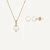 VIDAL & VIDAL SET Halsband & Örhängen Pärlor X7700838