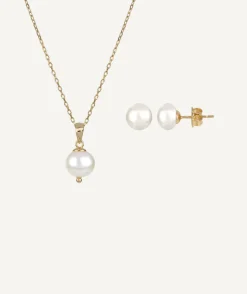 VIDAL & VIDAL SET Halsband & Örhängen Pärlor X7700838