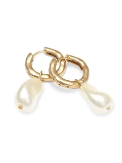 YLVA LI Bertha Pearl Örhängen Light Champagne Guld 6022