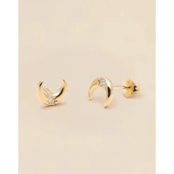 YLVA LI Diamond Moon Örhängen – Gold 8741