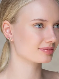 YLVA LI Diamond Moon Örhängen – Gold 8741