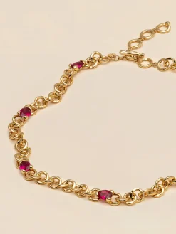 YLVA LI Embla Avantgarde Halsband Ruby – Guld
