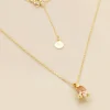 YLVA LI Embla Halsband Orange – Guld