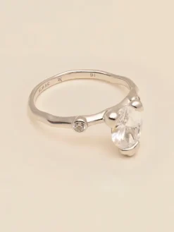 YLVA LI Embla ring Crystal – Silver