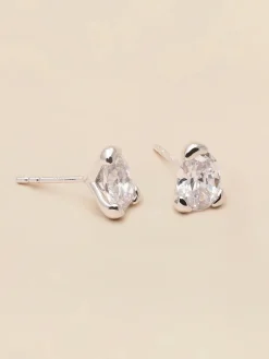 YLVA LI Embla Stud Örhängen Crystal – Silver