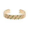 YLVA LI Halo Armband Emerald Guld 5012
