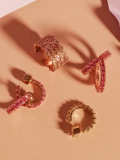 YLVA LI Julien Pink Ruby Ring Guld 3021