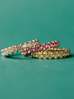 YLVA LI Julien Pink Ruby Ring Guld 3021