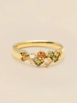 YLVA LI Meadow Ring Peridot – Guld