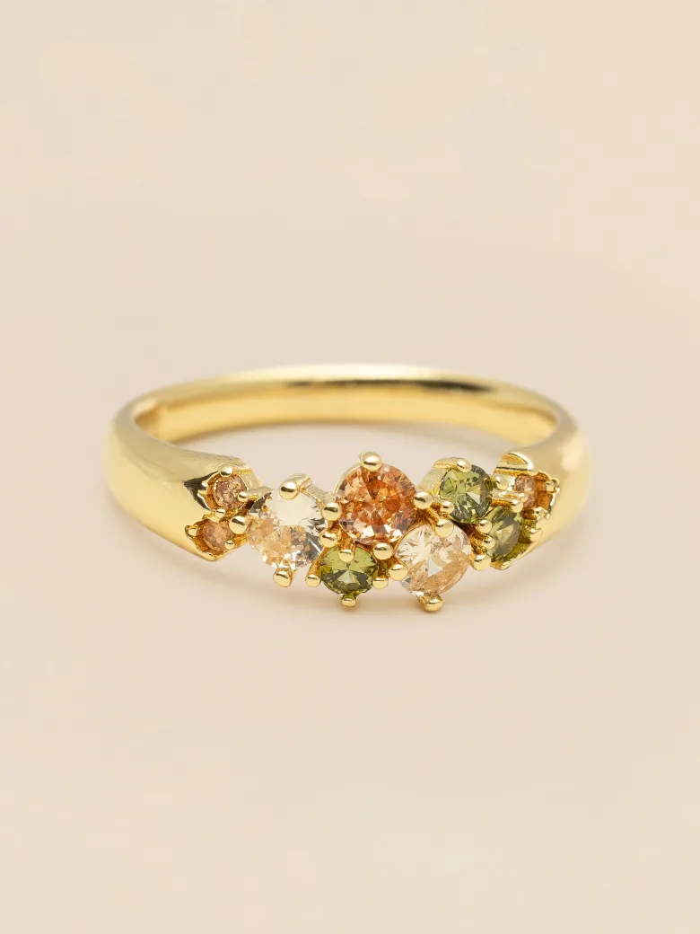 YLVA LI Meadow Ring Peridot – Guld