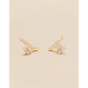 YLVA LI Petite Diamond Heart Örhängen – Gold 8731