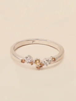 YLVA LI Petite Meadow ring Champagne – Silver