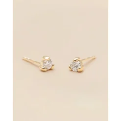 YLVA LI Signature Stud Diamond Örhängen 3,4mm – Gold 8625